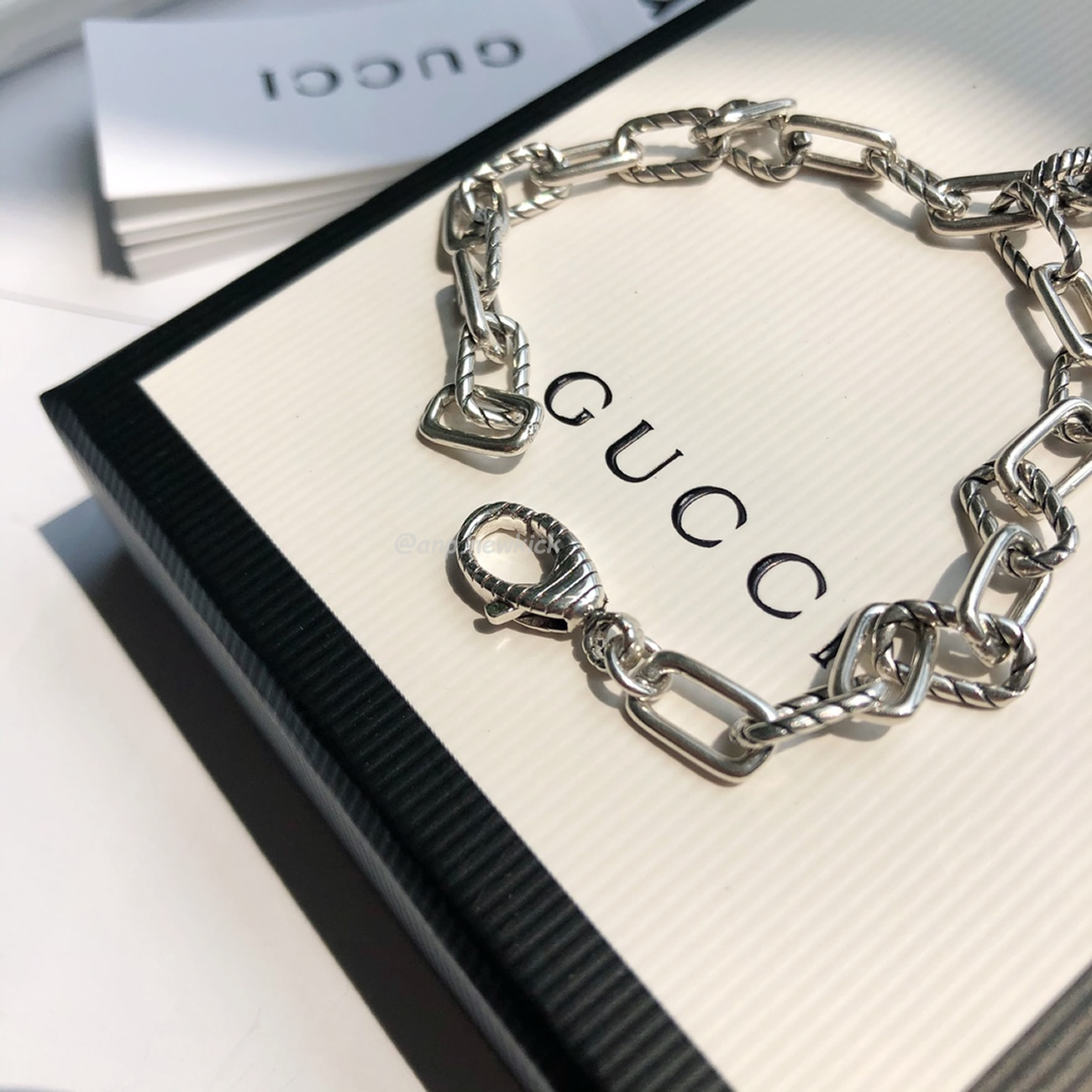 Gucci Silver Interlocking G Bracelet (9) - www.newkick.vip